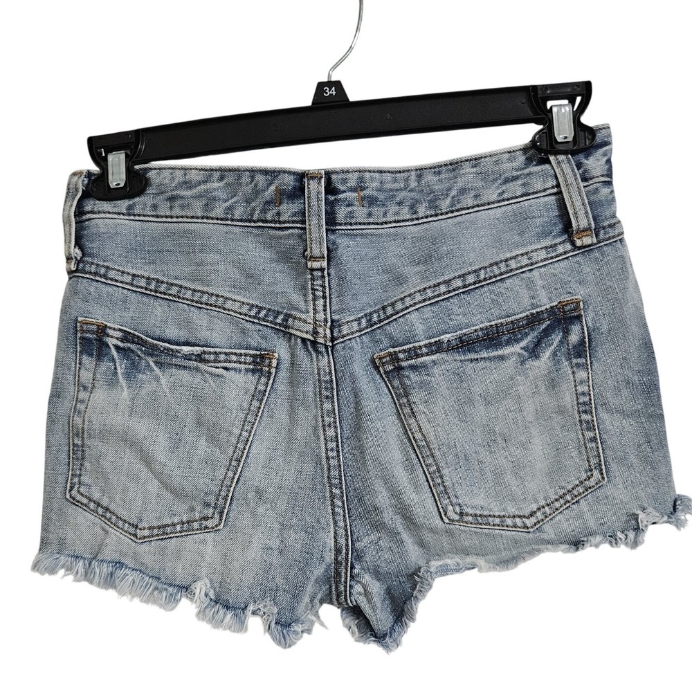 Free People Cut Off Booty Jean Shorts Women 26 High Rise Boho Distressed‎ Y2K
